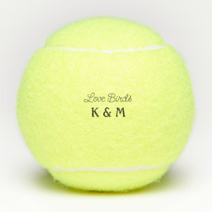 simple minimal add your name text love birds text tennis balls