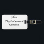 Simple minimal add your name text place california luggage tag<br><div class="desc">Design</div>