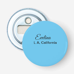 Simple minimal add your name text place city custo bottle opener