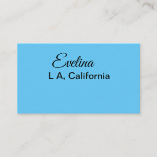 Simple minimal add your name text place city custo business card