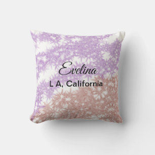 Simple minimal add your name text place city custo cushion