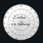 Simple minimal add your name text place city custo dartboard<br><div class="desc">Design</div>