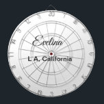 Simple minimal add your name text place city custo dartboard<br><div class="desc">Design</div>