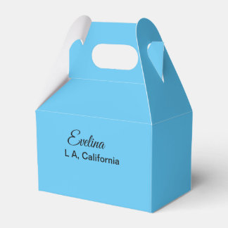 Simple minimal add your name text place city custo favour box