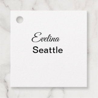 Simple minimal add your name text place city custo favour tags