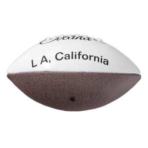 Simple minimal add your name text place city custo football
