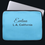 Simple minimal add your name text place city custo laptop sleeve<br><div class="desc">Design</div>