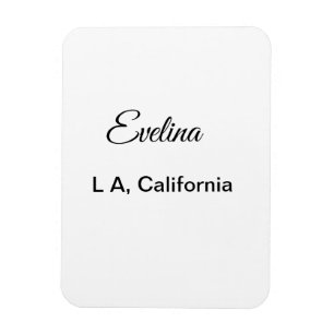 Simple minimal add your name text place city custo magnet