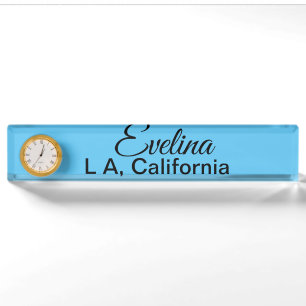 Simple minimal add your name text place city custo nameplate