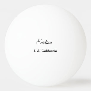 Simple minimal add your name text place city custo ping pong ball