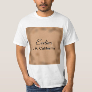 Simple minimal add your name text place city custo T-Shirt