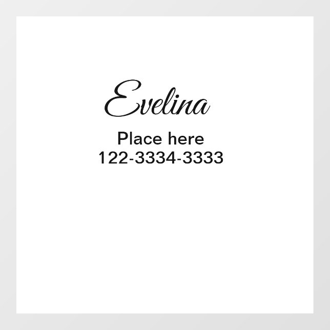 Simple minimal add your name text place city phone (Sheet)