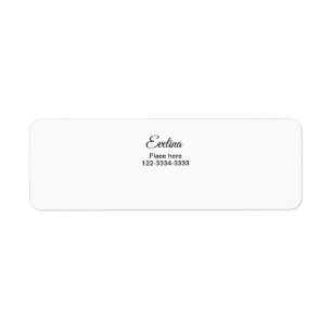 Simple minimal add your name text place city phone