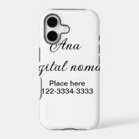Simple minimal add your name text place city phone