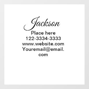 Simple minimal add your name text place city phone