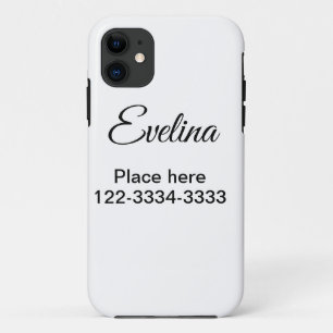 Simple minimal add your name text place city phone Case-Mate iPhone case
