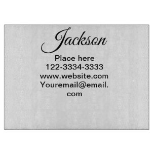 Simple minimal add your name text place city phone cutting board