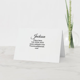 Simple minimal add your name text place city phone foil holiday card