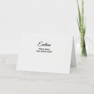 Simple minimal add your name text place city phone foil holiday card