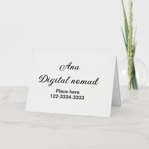 Simple minimal add your name text place city phone foil holiday card