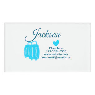 Simple minimal add your name text place city phone tag
