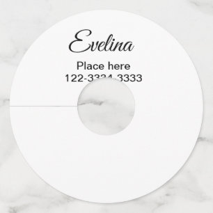 Simple minimal add your name text place city phone wine glass tag