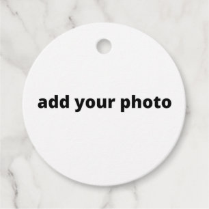 SIMPLE MINIMAL add your photo custom Favour Tags