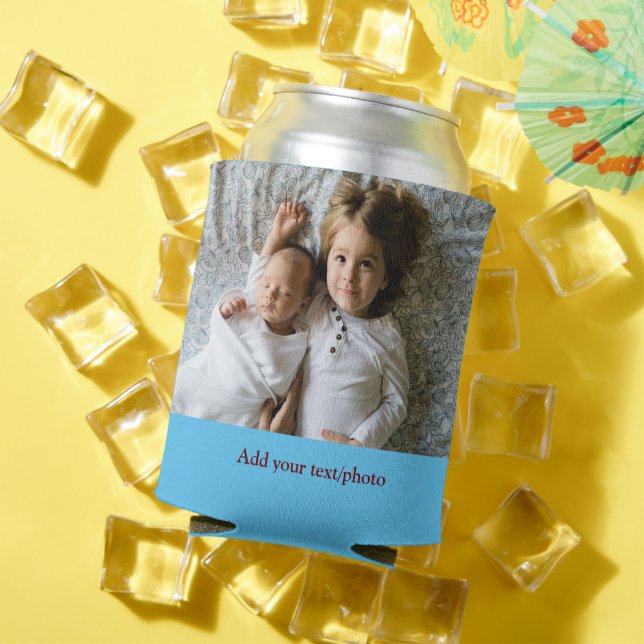 simple minimal ADD YOUR PHOTO TEXT CHRISTMAS     Can Cooler (In Situ Summer)