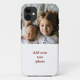 simple minimal ADD YOUR PHOTO TEXT CHRISTMAS Case-Mate iPhone Case