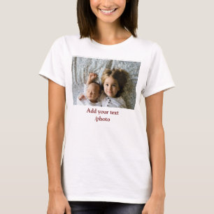 simple minimal ADD YOUR PHOTO TEXT CHRISTMAS     T-Shirt