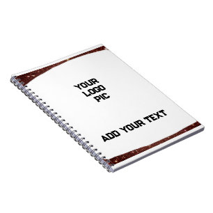 Simple minimal add your photo text glitter sparkle notebook