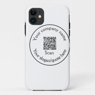 simple minimal add your Q R code scan add name Case-Mate iPhone Case