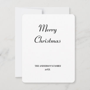 simple minimal add your text christmas personalise card