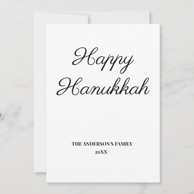 simple minimal add your text hanukkah cards (Front)