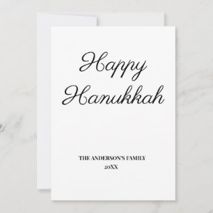 simple minimal add your text hanukkah cards