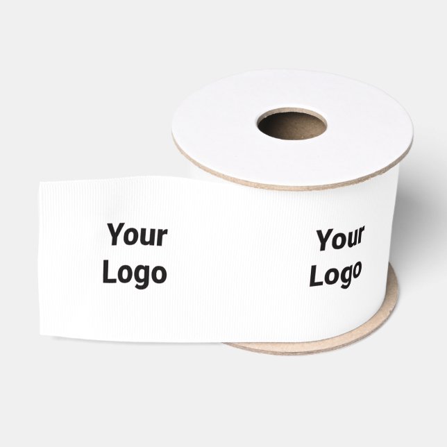 simple minimal add your text monogram name   satin grosgrain ribbon (Spool)