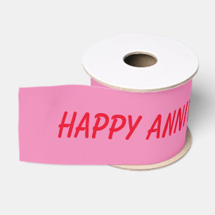 simple minimal add your text monogram name satin grosgrain ribbon