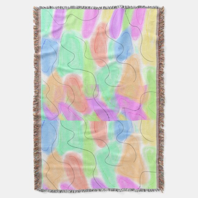 simple minimal add your text monogram name throw f blanket (Front Vertical)