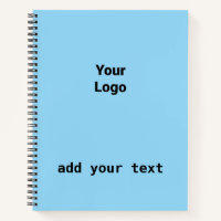 simple minimal add your text monogram photo notebo