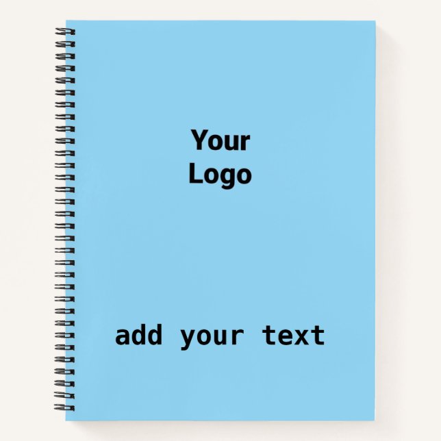 simple minimal add your text monogram photo notebo notebook (Front)