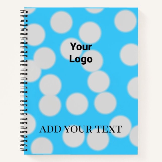 simple minimal add your text monogram photo notebo notebook (Front)