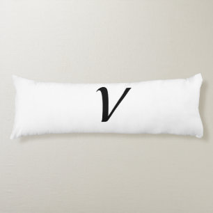 simple minimal add your text monogram photo throw body cushion