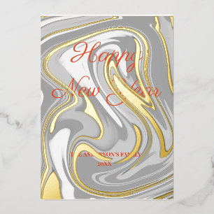 simple minimal add your text new year card
