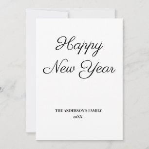 simple minimal add your text new year card