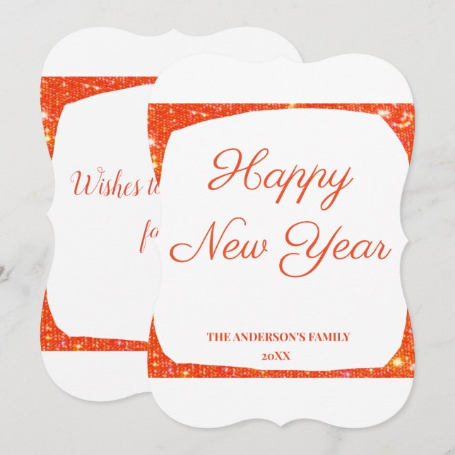 simple minimal add your text new year card (Front/Back)