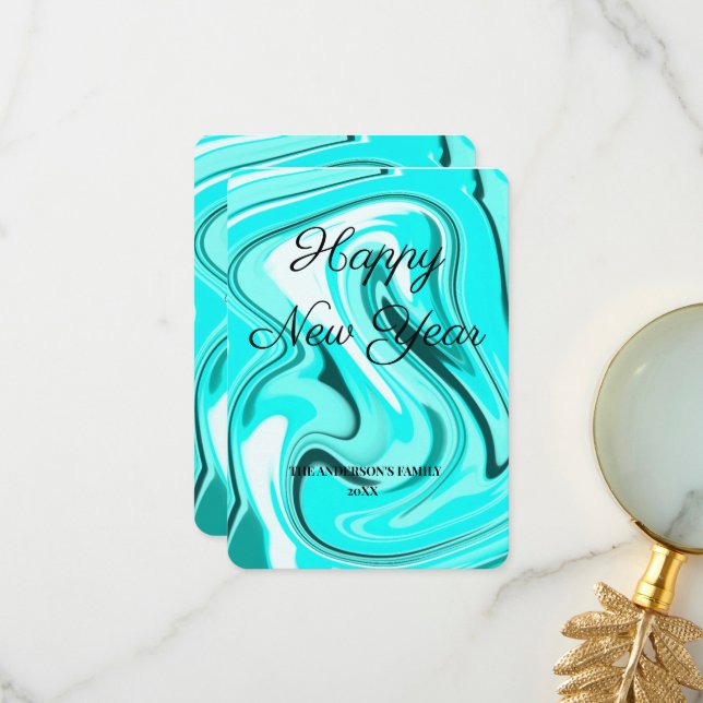 simple minimal add your text new year card (Front/Back In Situ)