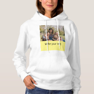 simple minimal add your text photo christmas hoodie