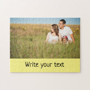 simple minimal add your text photo christmas j jigsaw puzzle