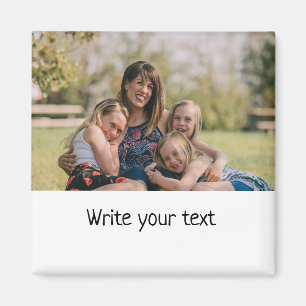 simple minimal add your text photo christmas m magnet