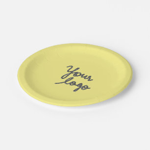 simple minimal add your text photo christmas p paper plate